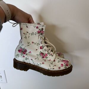 Floral doc martens size women’s 6